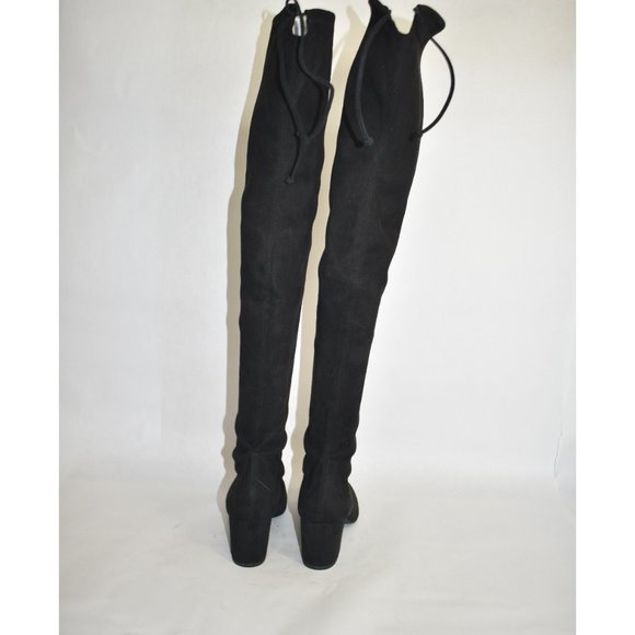 STUART WEITZMAN Genna Suede Over The Knee Boots BLACK SUEDE 9 (SE40) - Picture 6 of 9